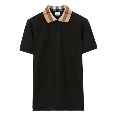 men's black burberry polo shirt|Burberry polo shirt men price.